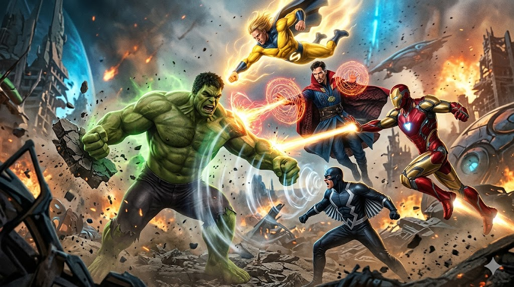 The Hulk Fights The Illuminati