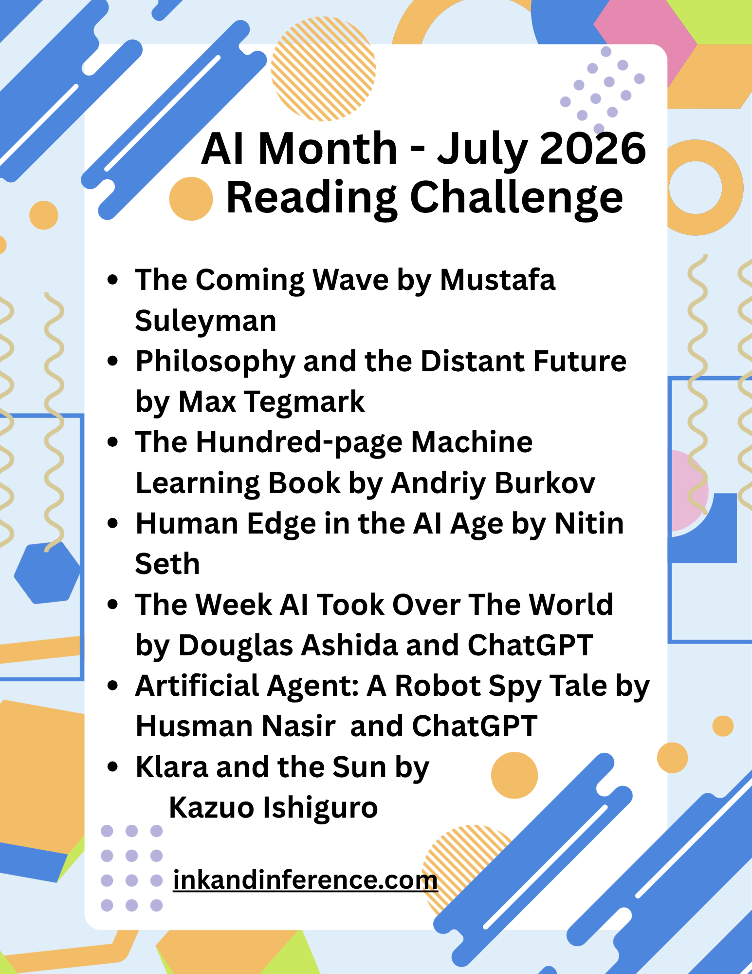 AI_Month_July_2026_Reading_Challenge Poster